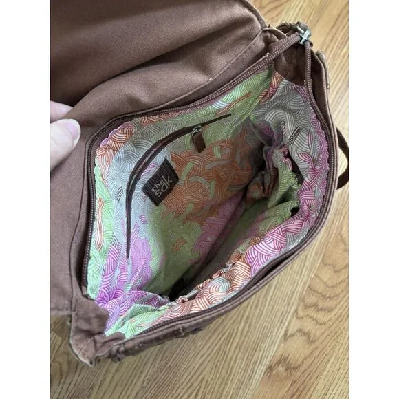 THE SAK Convertible VENTURA GENUINE LEATHER Backpack Crossbody Brown Distressed - Picture 8 of 13